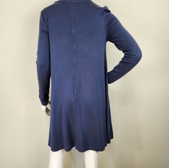 Loft Lounge Blue Long Sleeve Swing Dress Size M - Picture 5 of 12